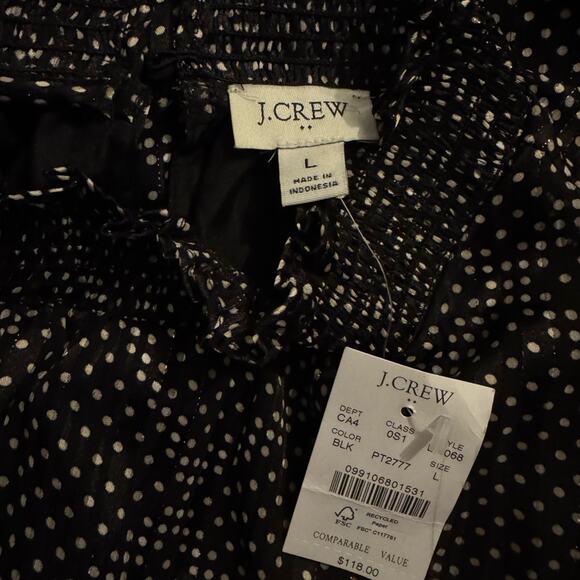 ⭐ 🔥 50% OFF SALE — FINAL PRICE J Crew Mini Polka Dot Shift Dress Size Large NWT - Picture 5 of 6